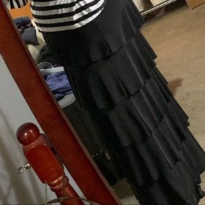 5 ruffle maxi skirt